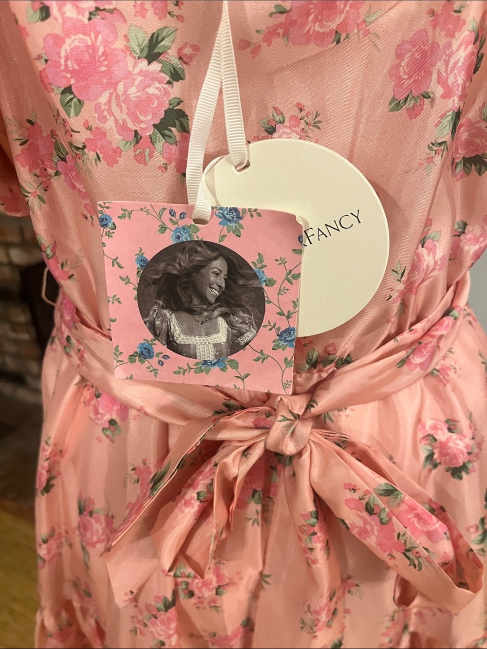 LoveShackFancy x Target PTP 21 Pink Floral Puff-Sleeve Mini Dress - Picture 8 of 8